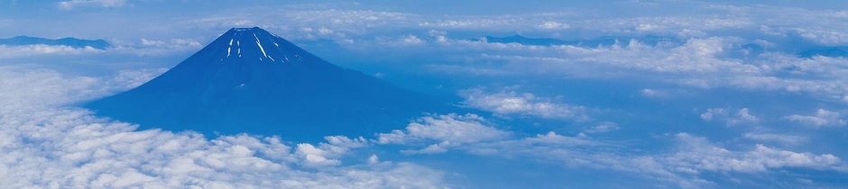 上空から見た富士山